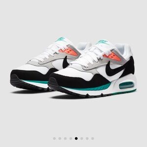 Nike Air Max with Black, White, Teal, and Coral Accents